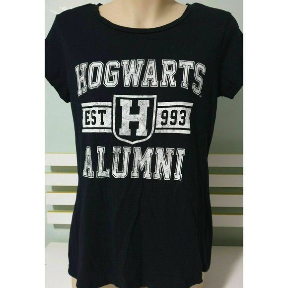 Warner Tops - HARRY POTTER HOGWARTS ALUMNI T-SHIRT SHIRT WOMENS BLACK WARNER BROTHERS SIZE 8